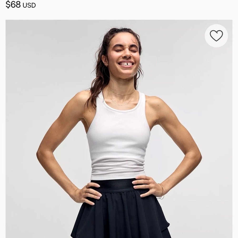Lululemon Ebb to Street Cropped Racerback Tank Top